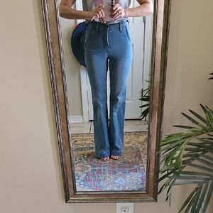 Buffalo David Bitton Blue Flare Wide Leg Jeans